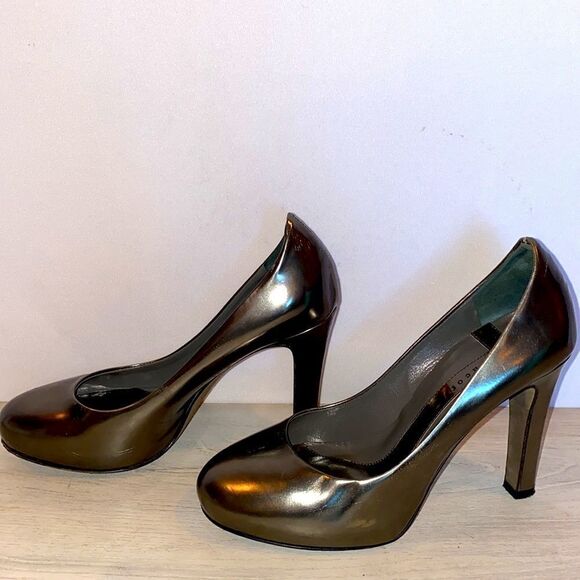 Theory Metallic Grey Pumps Size 36.5 EU Metallic Bronze Color - Picture 1 of 11